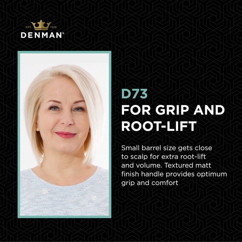 Denman Curling Vented Barrel Round Hair Brush with Nylon Bristles for Fast Drying, Volume and Creating Movement in the Hair, Black, D73 - Image 4