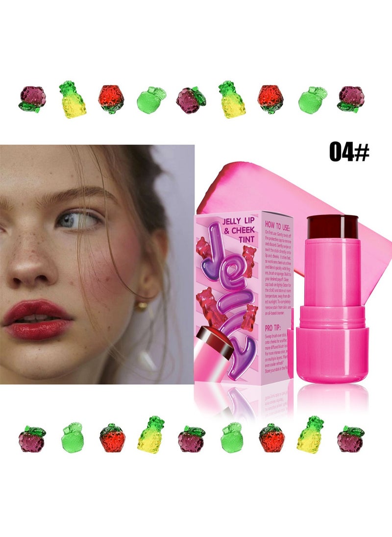 Generic - Jelly Lip & Cheek Tint, Cooling Water Jelly Tint, Long Lasting Buildable Multi-Use Jelly Tint Blush Stick, Natural Lip and Cheek Stain Stick - Image 1