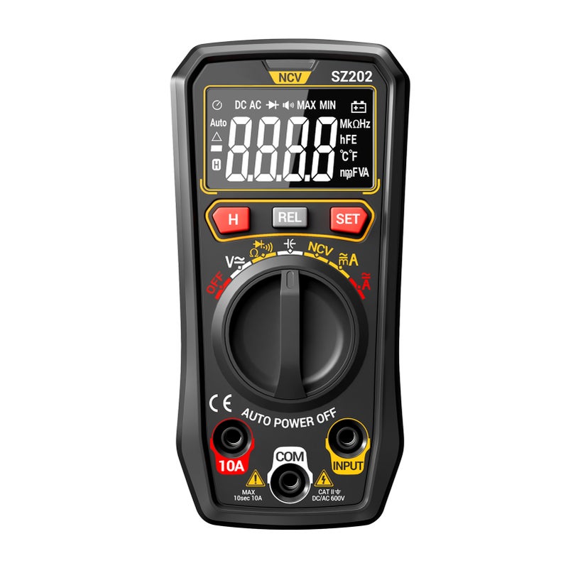 Digital Multimeter, Auto-Ranging 4000 Counts, Portable Ohm Volt Amp Tester Measures NCV, Voltage, Current, Diode, Capacitance Black - Image 2