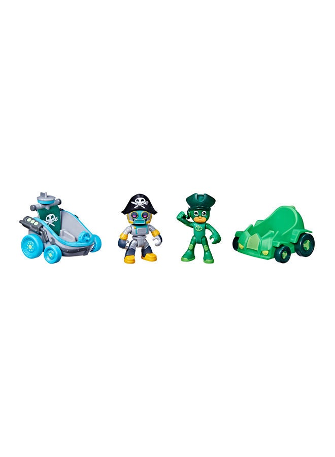 PJMASKS Pj Masks Pirate Power Gekko Vs Pirate Robot Battle Racers Preschool Toy Vehicle And Action Figure Set For Kids Ages 3 And Up  - Image 2