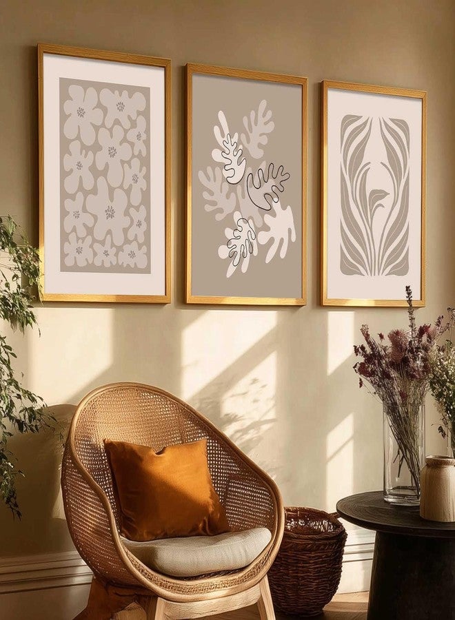 HOTHOUSE Boho Art Home Decoration Paintings With Frame For Living Room Bed Room Hotel Wall Decor Digital Reprint Set of 3 (13x17 inch) - Image 5