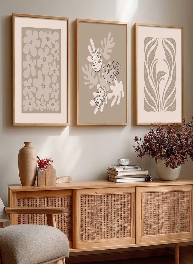 HOTHOUSE Boho Art Home Decoration Paintings With Frame For Living Room Bed Room Hotel Wall Decor Digital Reprint Set of 3 (13x17 inch) - Image 4