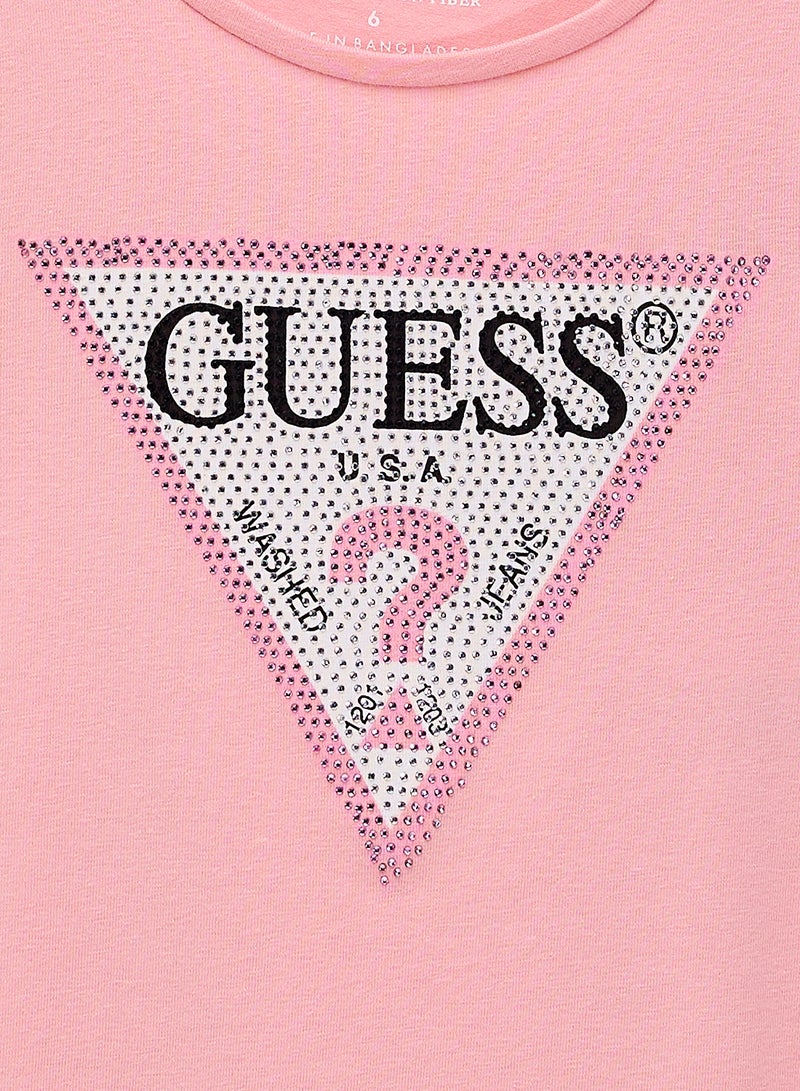 GUESS Youth Logo Crew Neck T-Shirt - Image 3