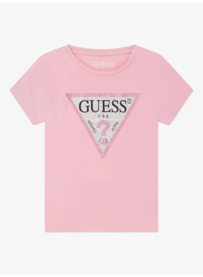 Guess Youth Logo Crew Neck T-Shirt