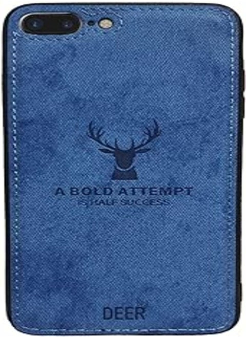Dirt-Resistant Anti-Shock Full Body Protective Digital Luxury Soft Texture Patterned TPU Cloth Case for iphone 7 Plus (Blue)