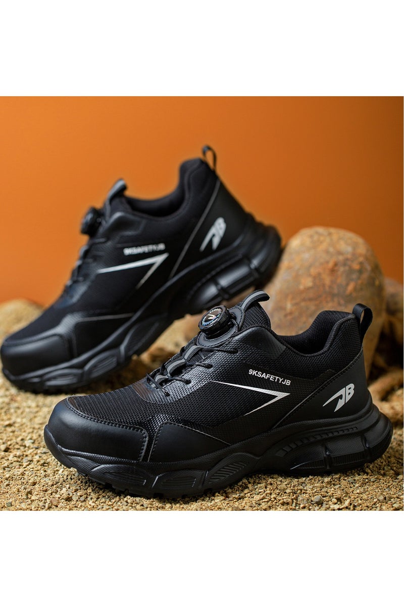 general Summer men's breathable safety shoes steel toe work shoes, anti-smash composite steel toe + puncture-proof Kevlar, durable, wear-resistant and breathable. - Image 1