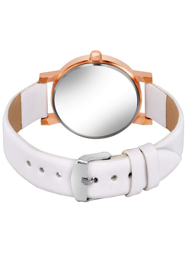 The Shopoholic Leather Analog Black White Blue Dial Combo Ladies Watches Watch For Womens And Girls Pack Of 3 - Image 5