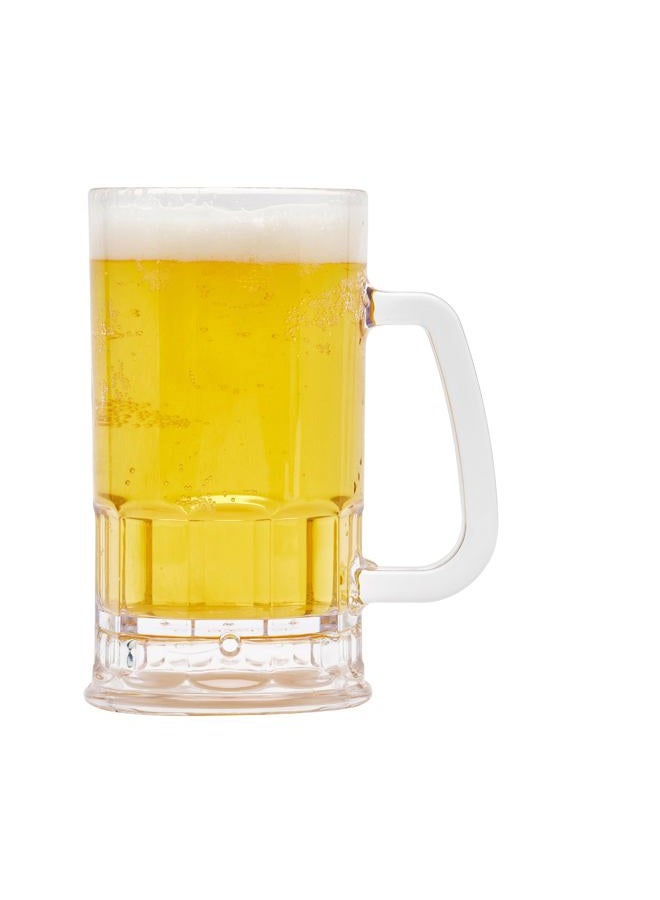 Get Shatter-Resistant Plastic Beer Mug/Stein, 20 Ounce, BPA Free, 00085-1-SAN-CL-EC (Set of 4) - Image 1