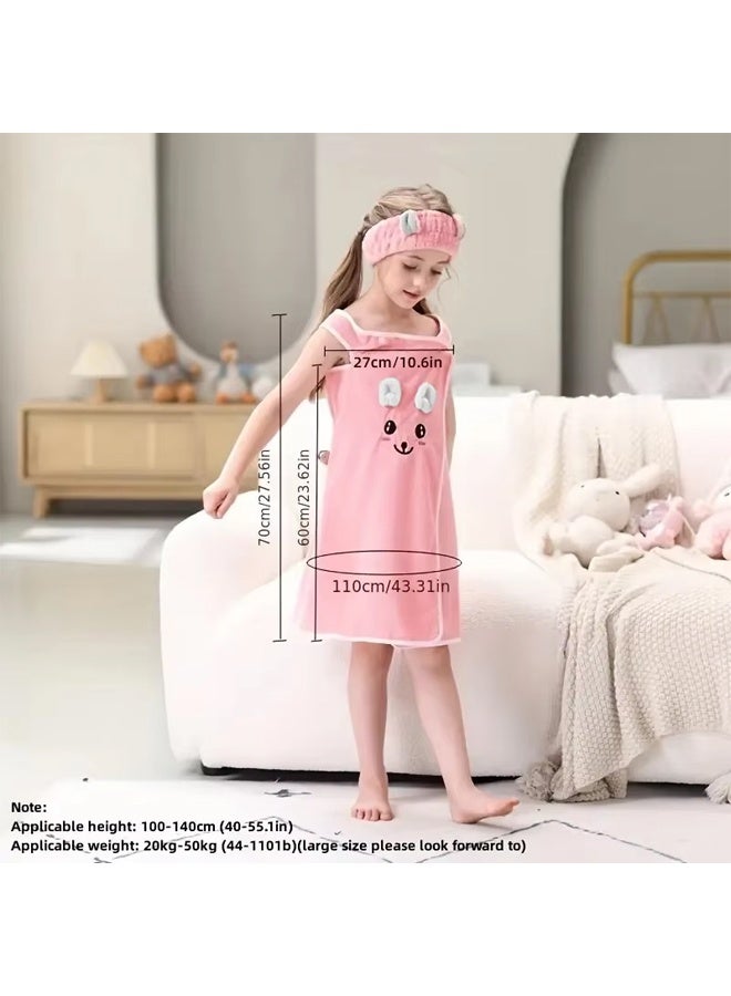 Vividorad Baby Bath Towel,Soft Baby Towels,Absorbent Baby Bath Towels, Kids Water Absorbent Beach Towel Bathrobes Shower Tube Dress,Soft Coral Fleece Towel for Newborns, Toddlers and Kids,Shower Towel Gift for Newborns, Infants and Toddlers - Image 2