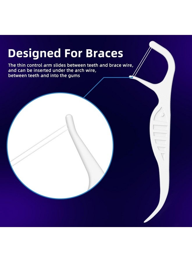 RAZOKO Orthodontic Flossers for Braces, Ortho Dental Floss Picks, Braces Flossers for Kids Teeth & Adults, Unflavored, 225 Count (Pack of 3) - Image 2