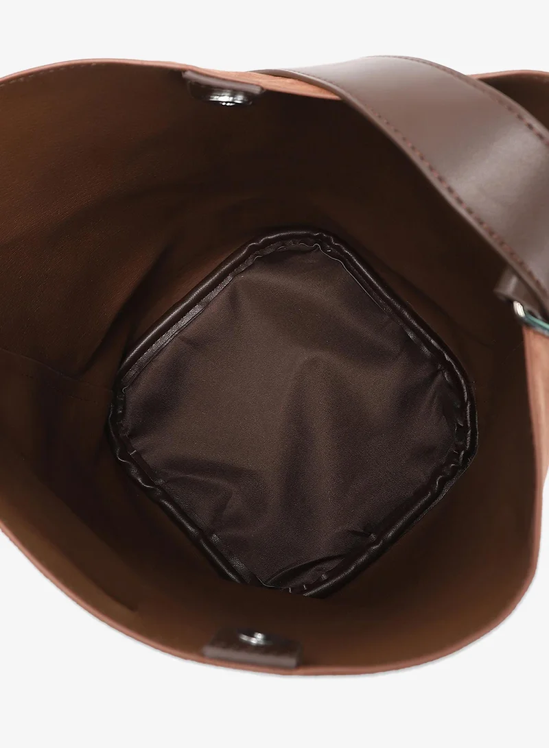 Haute Sauce  Solid Zip Lock Regular Suede Hand Bag For Women for Women | Best Price UAE