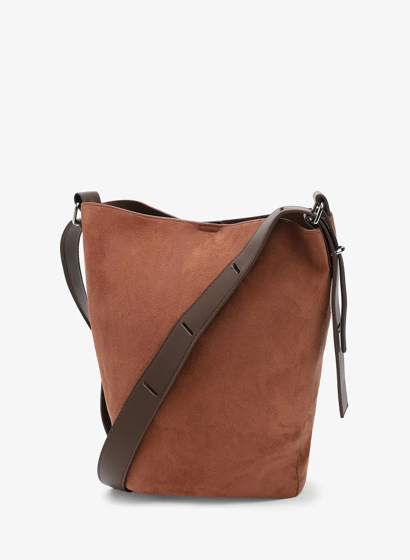 Haute Sauce  Solid Zip Lock Regular Suede Hand Bag For Women for Women | Best Price UAE