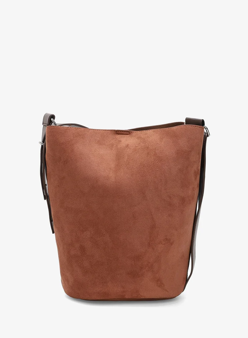 Haute Sauce  Solid Zip Lock Regular Suede Hand Bag For Women for Women | Best Price UAE