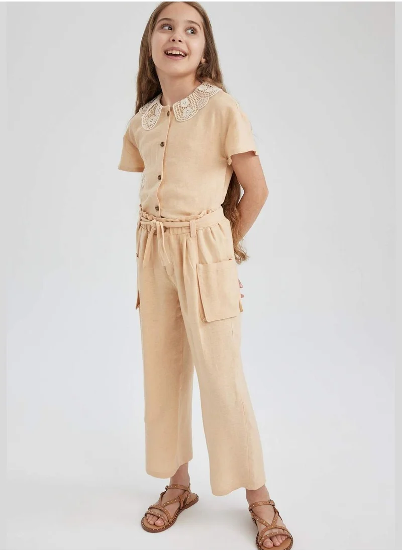DeFacto Girl Wide Leg Woven Trousers