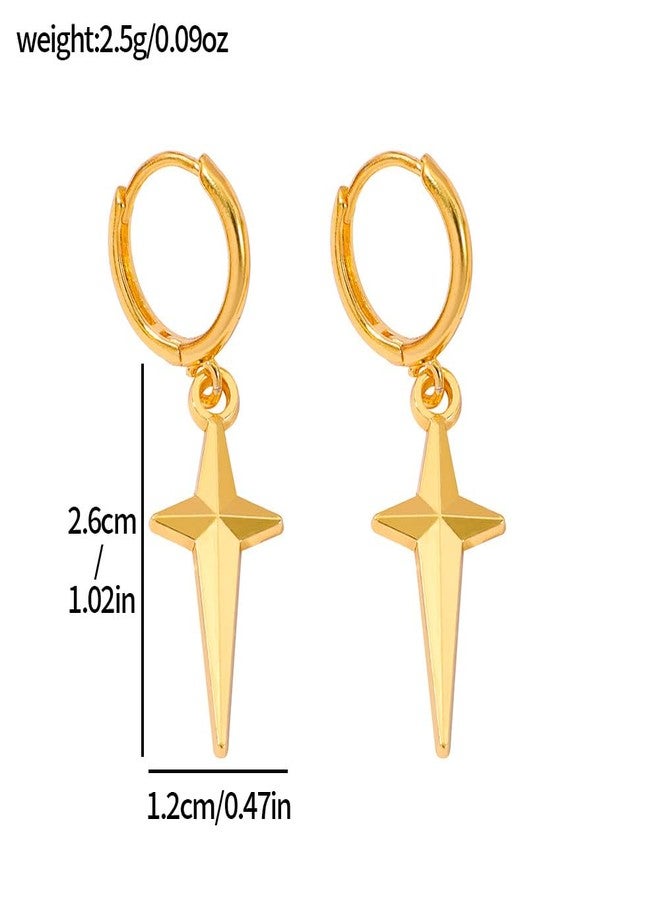 Teemotutu Y2K Star Dangle Earrings - Hypoallergenic Gothic Anime Merch, Halloween Concert Jewelry Gifts for Women (gold pop) - Image 5