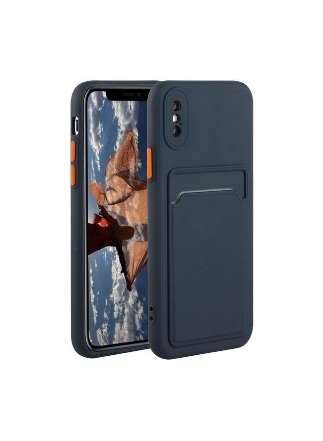 اس-توب جراب لهاتف iPhone X / XS بتصميم فتحة بطاقة، جراب واقٍ مقاوم للصدمات مصنوع من مادة TPU - Image 1