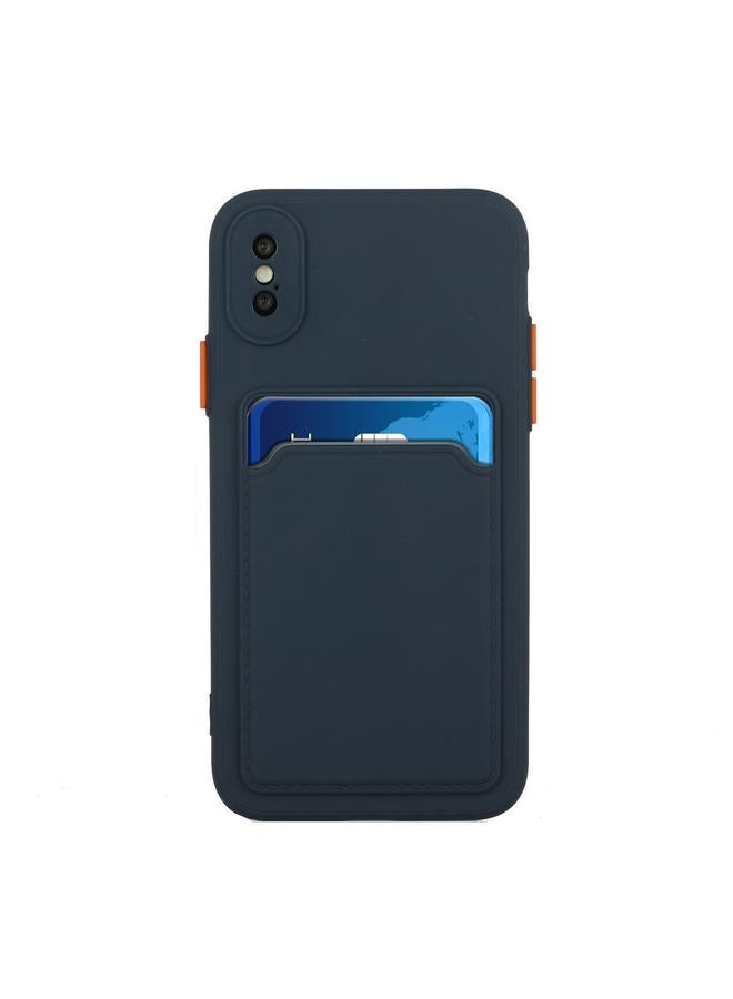 اس-توب جراب لهاتف iPhone X / XS بتصميم فتحة بطاقة، جراب واقٍ مقاوم للصدمات مصنوع من مادة TPU - Image 2