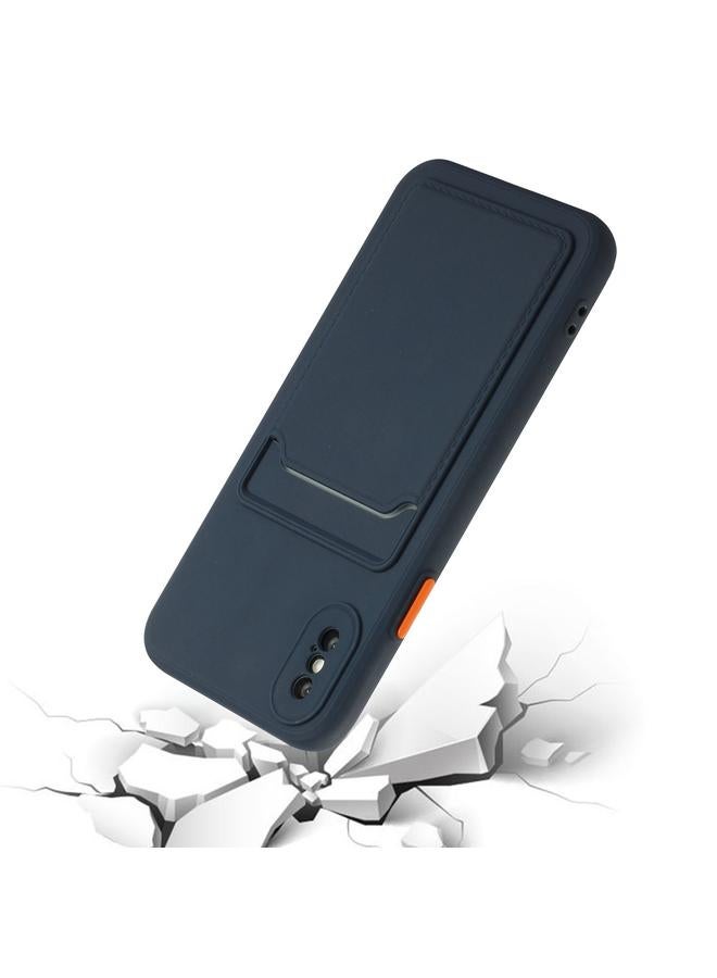اس-توب جراب لهاتف iPhone X / XS بتصميم فتحة بطاقة، جراب واقٍ مقاوم للصدمات مصنوع من مادة TPU - Image 4