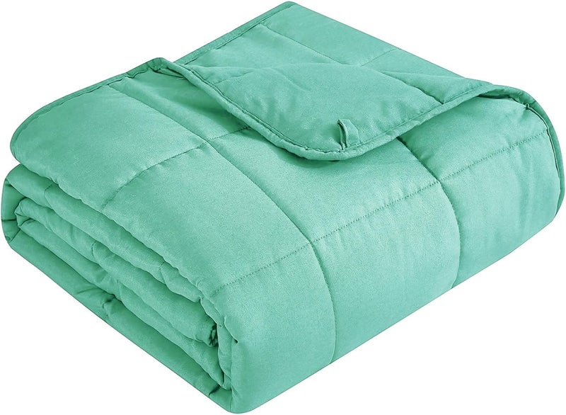 Topcee Weighted Blanket for Adults (15 lbs, 48" x 72") Twin Size Soft Cooling Heavy Blanket Sleeping, Apply to 130-160 lbs Body, Thick Breathable Blanket with Glass Bead, Easy Care - Image 1