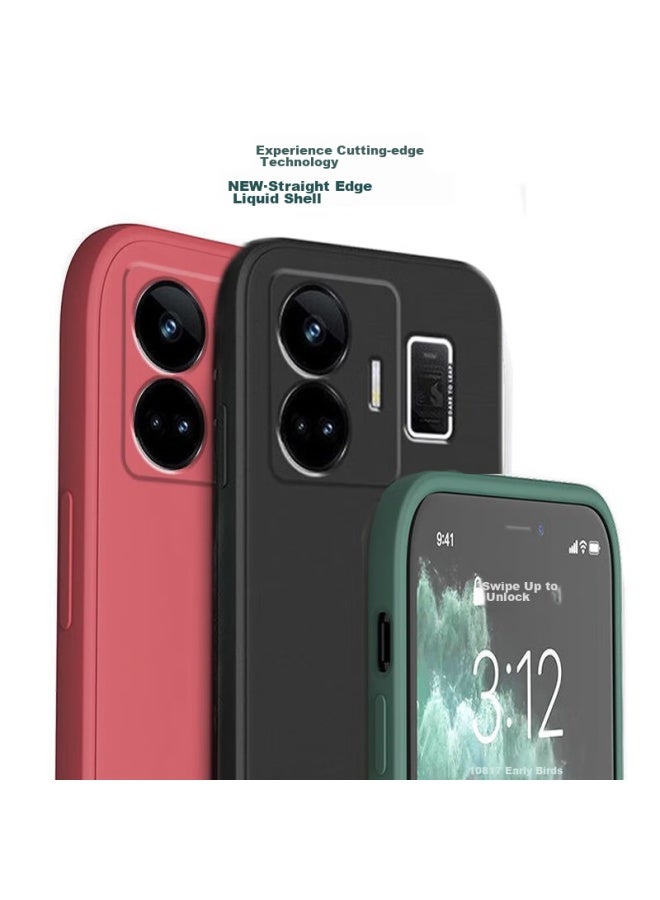 Maikuqi Zhenwo Gt Neo5 Phone Case, Realme Gt Neo5 Protective Cover, Full Coverage Liquid Silicone, Anti-dirt, Anti-fingerprint, Ultra-thin, Shockproof Soft Case, Classic Black - Image 3
