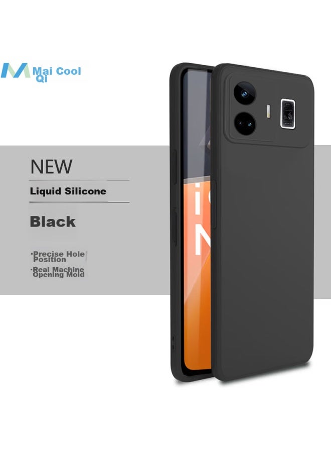 Maikuqi Zhenwo Gt Neo5 Phone Case, Realme Gt Neo5 Protective Cover, Full Coverage Liquid Silicone, Anti-dirt, Anti-fingerprint, Ultra-thin, Shockproof Soft Case, Classic Black - Image 1