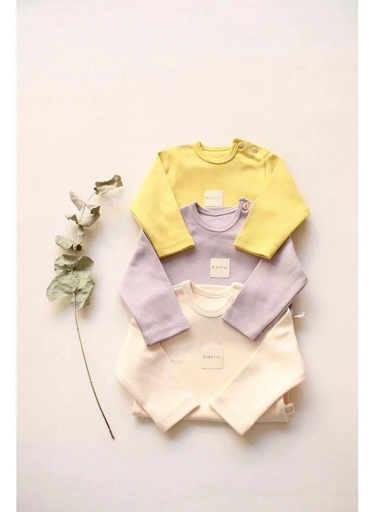 اوهلالا كوالا 3-Piece Basic Snap Long Sleeve Bodysuit & Bodysuit Set Model 5