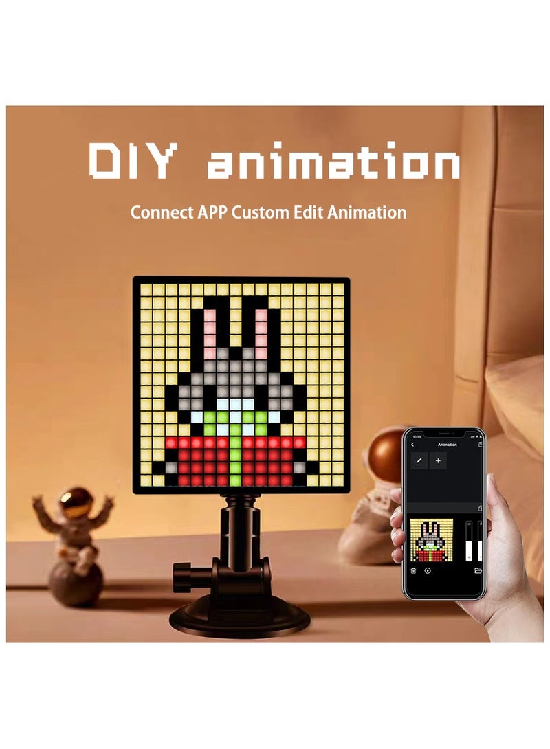 LED Pixel Display, Programmable 16x16 Pixel Art LED Screen with APP Control for Kids Boys Girls, Creative Animations, Fun Text and Digital Clock, Gaming Accessories for Desk, Wall Room Decor - Image 3