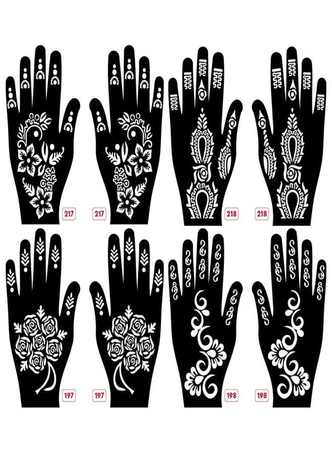 Apcute Mehendi stencil reusable Latest Mehandi Design Stencils for Girls, womens, kids, unisex Design NO - Apcute-New-217-218-197-198 - Image 1