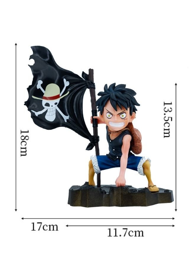 One Piece Anime One Piece Luffy Action Figure, Take Flag Luffy Figure, Anime Realistic Model Ornament, Super Collectible Model Statue Anime Figure Toy 210g  - Image 2