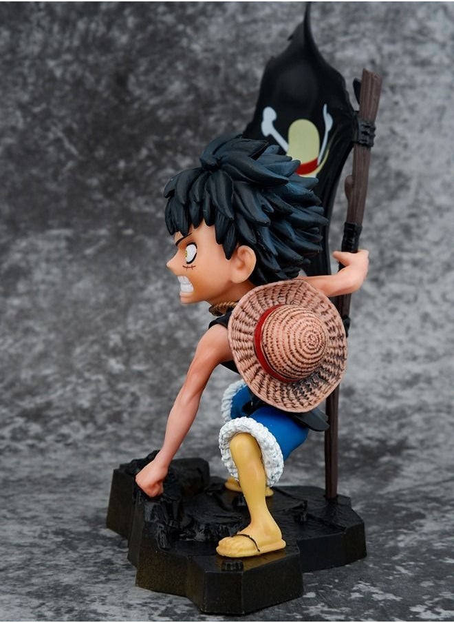 One Piece Anime One Piece Luffy Action Figure, Take Flag Luffy Figure, Anime Realistic Model Ornament, Super Collectible Model Statue Anime Figure Toy 210g  - Image 3