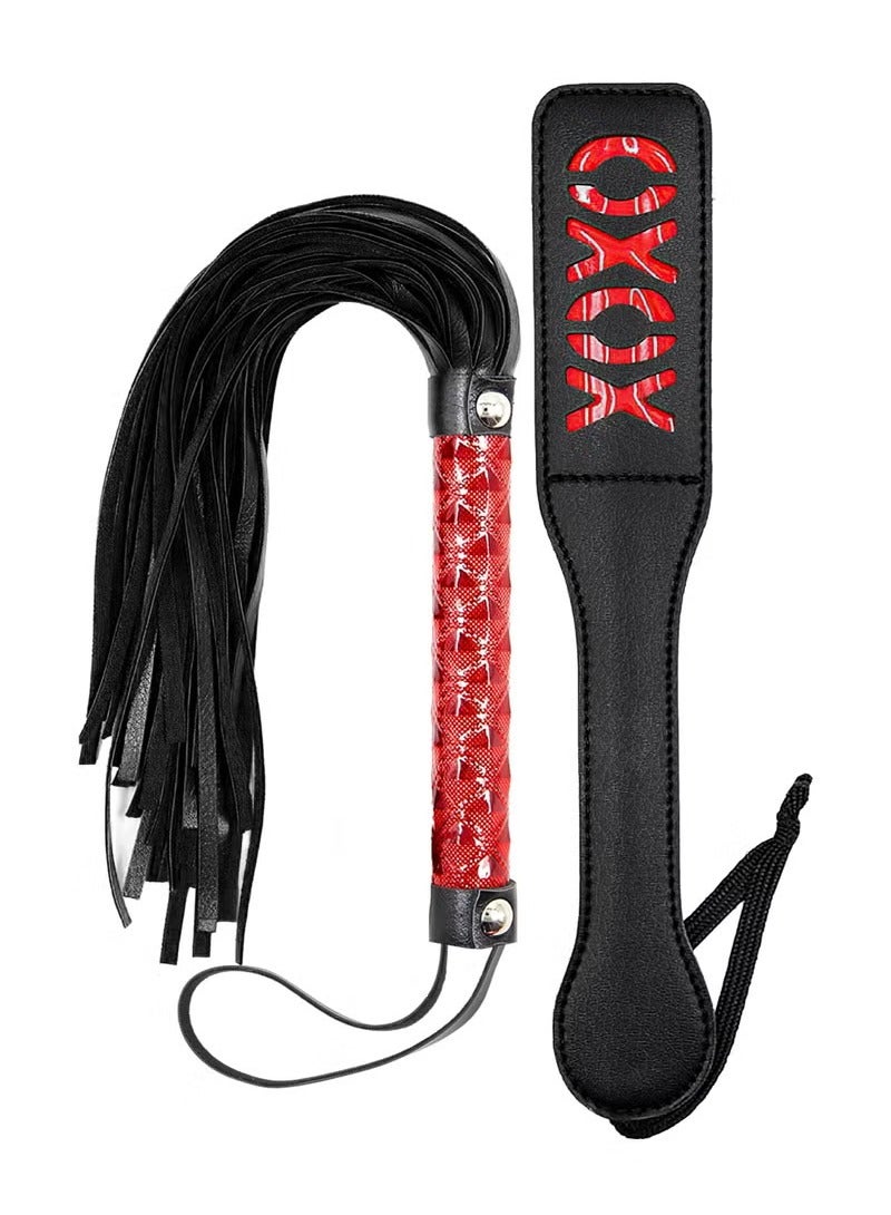 NajmStyle 2 Pcs Leather Horse Whip Set Leather Whip for Horses Whip for Play Faux Leather Whips PU Handle Outdoor Sports Horse Riding Whip Accessories Training Tool - Image 1