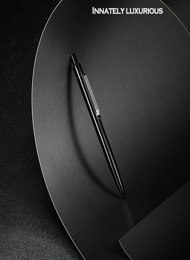DUNBONG Silvery Metal Gel Pen, Gel Ink Ballpoint Pen, Black Ink, 0.5mm Retractable Ink Pen (Silvery) - Image 5