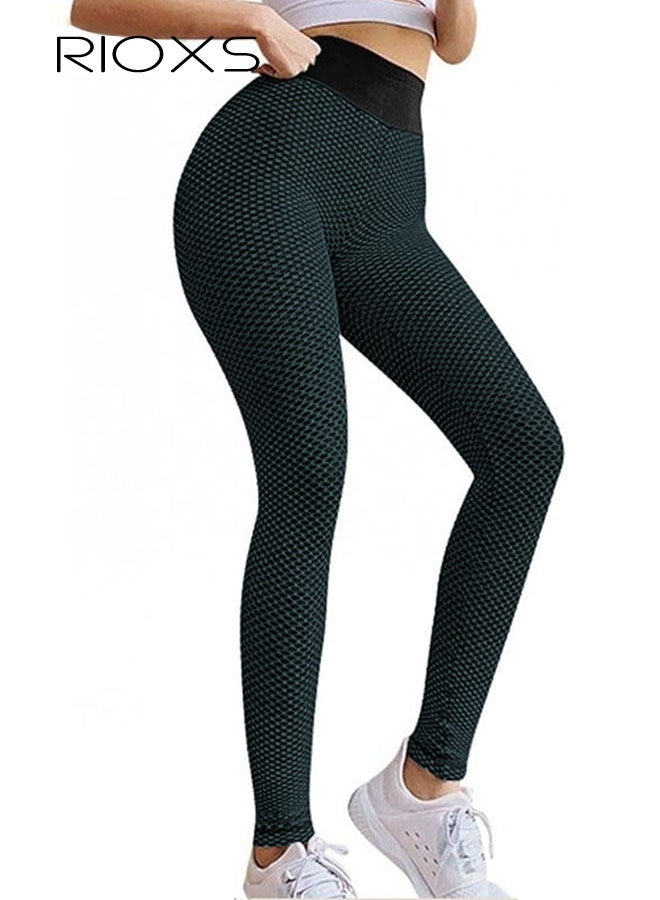 RIOXS Women's Leggings, High Waisted Tummy Control Yoga Leggings, Stretchy Leggings Lifting Pants For Women, High Elasticity Leggings for Yoga Dancing, Ladies Workout Pants For Running Fitness Hiking Walking Cycling  - Image 2
