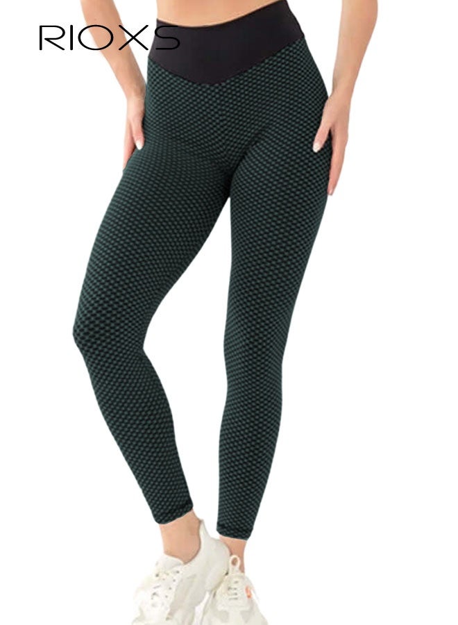 RIOXS Women's Leggings, High Waisted Tummy Control Yoga Leggings, Stretchy Leggings Lifting Pants For Women, High Elasticity Leggings for Yoga Dancing, Ladies Workout Pants For Running Fitness Hiking Walking Cycling  - Image 1