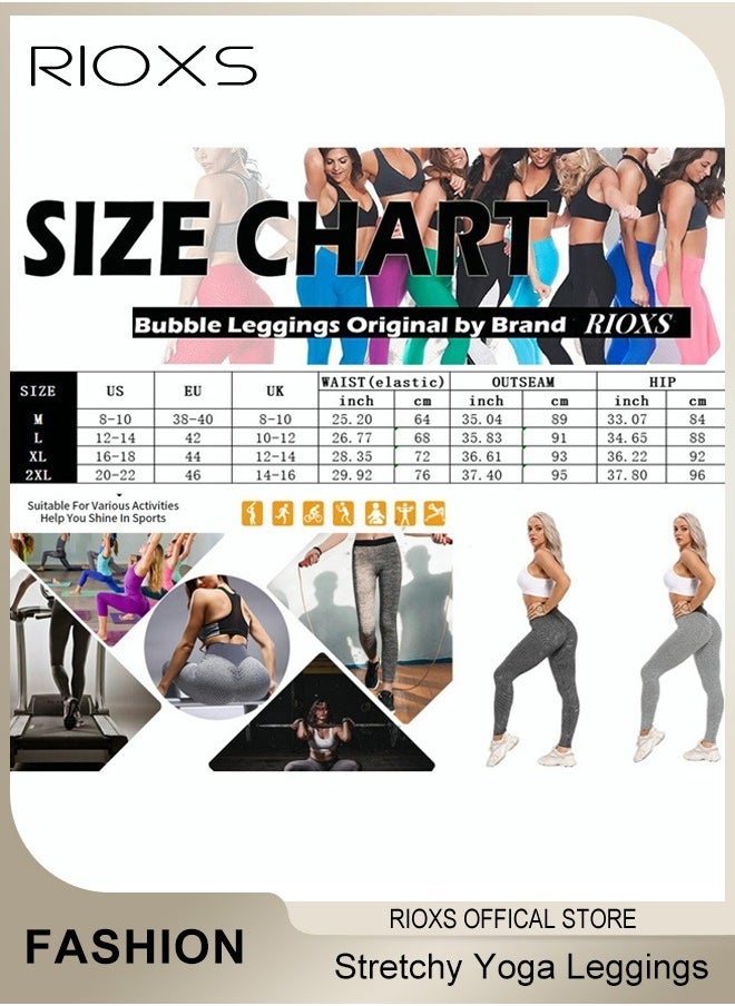 RIOXS Women's Leggings, High Waisted Tummy Control Yoga Leggings, Stretchy Leggings Lifting Pants For Women, High Elasticity Leggings for Yoga Dancing, Ladies Workout Pants For Running Fitness Hiking Walking Cycling  - Image 4
