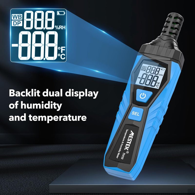 MESTEK Thermo-Hygrometer Thermometer Digital Mini Temperature and Humidity Meter with Ambient Dew Point and Humidity Meter Handheld for Industry, Greenhouse, Meteorology Multi-budget available picks - Image 4