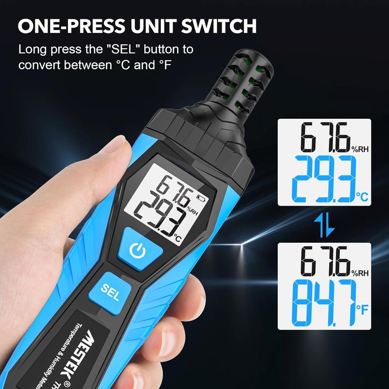MESTEK Thermo-Hygrometer Thermometer Digital Mini Temperature and Humidity Meter with Ambient Dew Point and Humidity Meter Handheld for Industry, Greenhouse, Meteorology Multi-budget available picks - Image 5