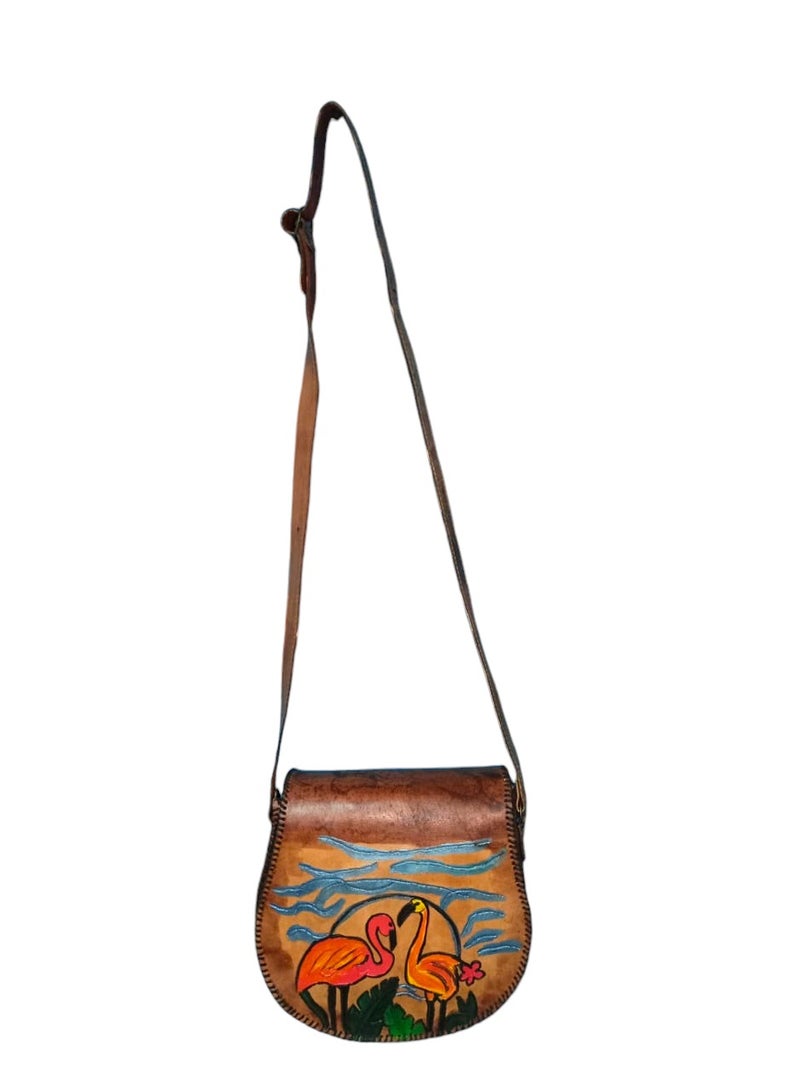 Sheer Fashionable Leather Crossbody Bag  - Image 3