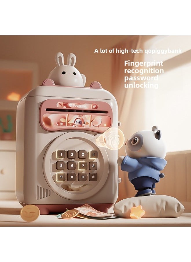 Net Red Tao Doodle Children's Piggy Bank Can Be Saved But Not In And Out Of The Piggy Bank Boys And Girls Toy Gifts Wholesale-Color:Gray Purple Atm Machine Piggy Bank [free Battery]  - Image 2