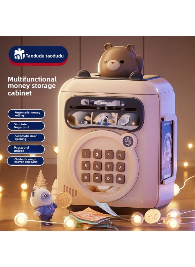 Net Red Tao Doodle Children's Piggy Bank Can Be Saved But Not In And Out Of The Piggy Bank Boys And Girls Toy Gifts Wholesale-Color:Gray Purple Atm Machine Piggy Bank [free Battery]  - Image 3