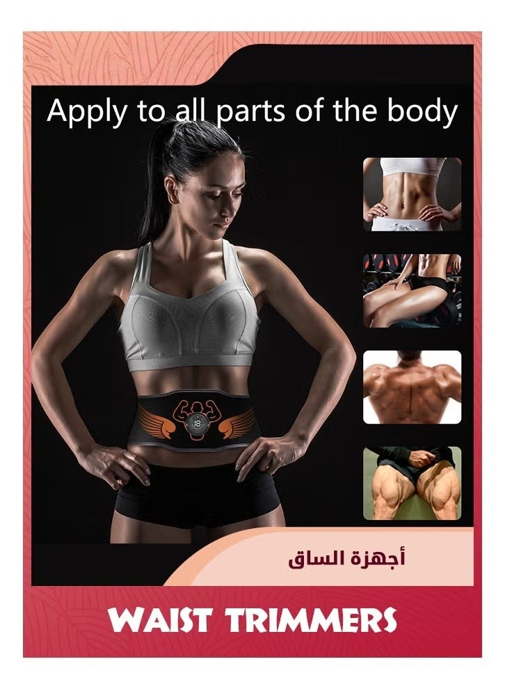 ABS محفز,آلة ABS,حزام تنغم البطن,ABS محفز عضلات تونر,حزام تنغم البطن,معدات تدريب القوة للرجال المرأة البطن ذراع الساق,آلة ABS لجميع أنواع الجسم,أسود-6 أوضاع - Image 1