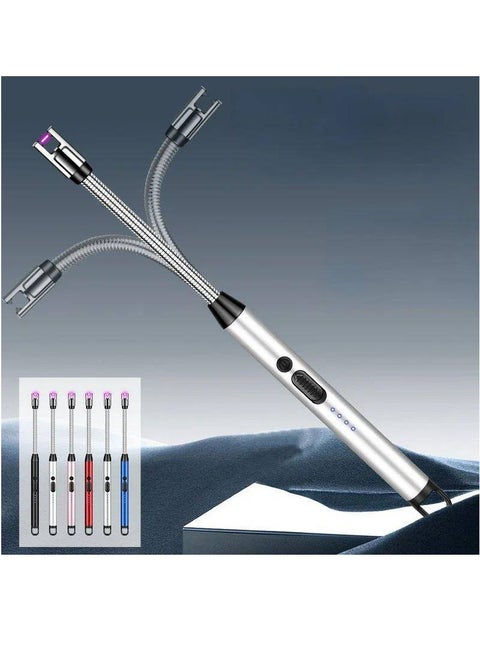 The electronic lighter is a lighter that works without fire, without gas. It can be lit in a stove, wax, or oven . It is lightweight and has a safety lock that does not go out in the air. With a USB charger.