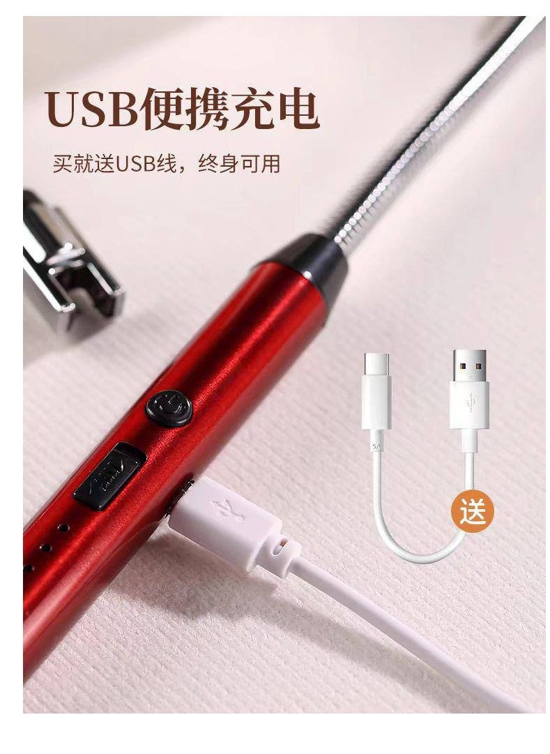 The electronic lighter is a lighter that works without fire, without gas. It can be lit in a stove, wax, or oven . It is lightweight and has a safety lock that does not go out in the air. With a USB charger.