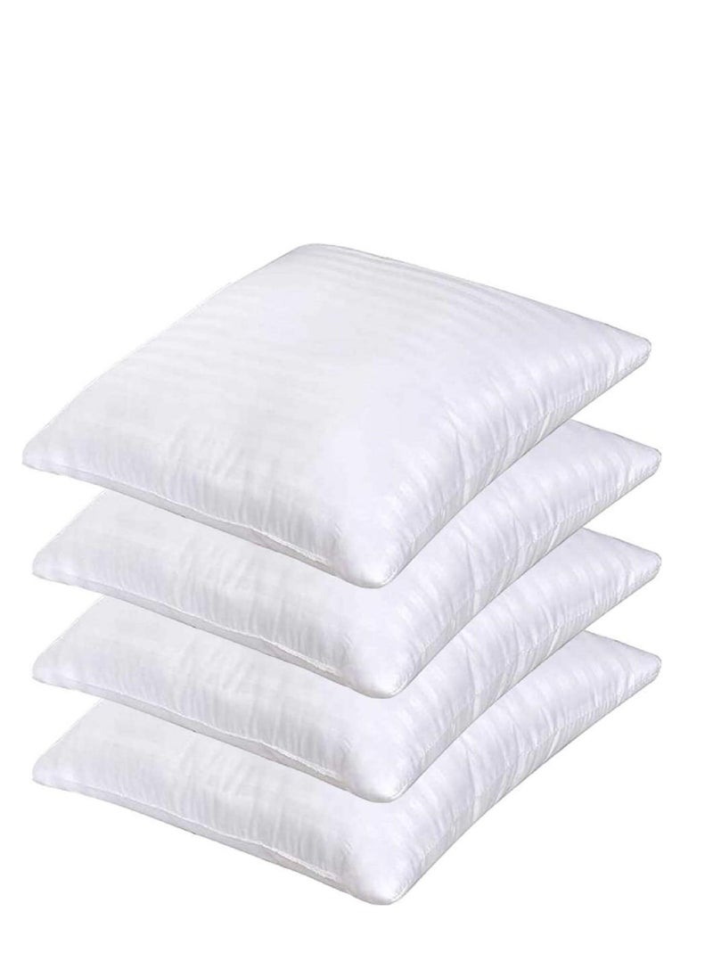 Sleep night - 4-Piece Solid Pattern Decorative Stripe Pillow 45x45cm 2 Piece Pack of 4 - Image 1