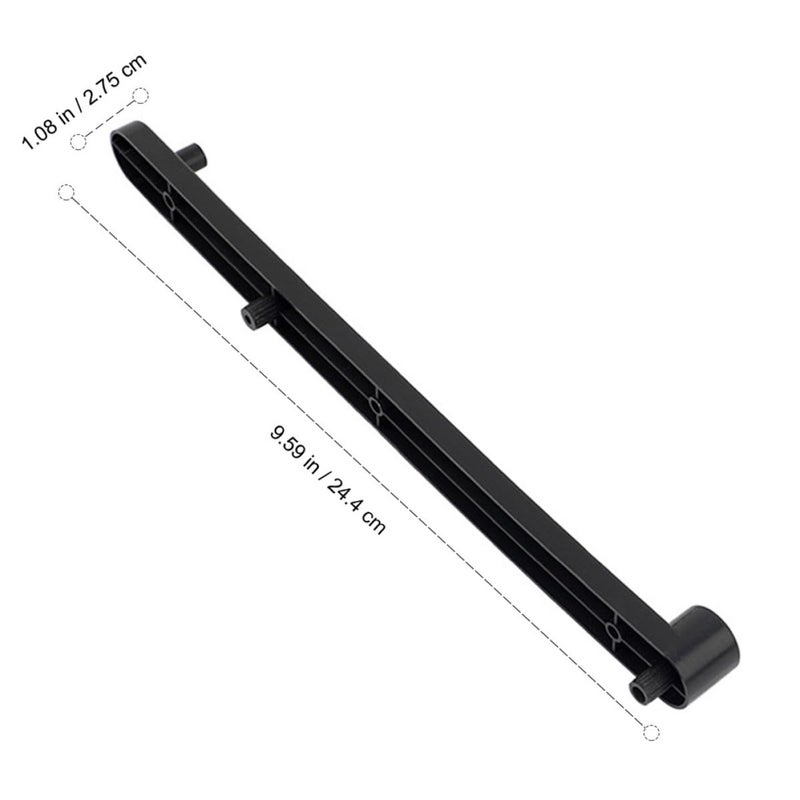 Black Plastic Concealed Cabinet Slide Tracks with Flip Up Door Rails Set - Image 3