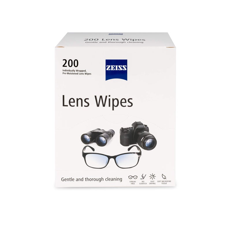 ZEISS Pre-Moistened Lens Cleaning Wipes, 200 Count - Image 1