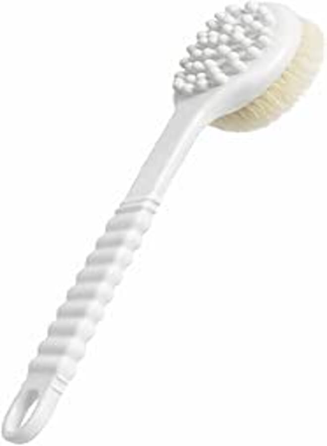Long Handle Bath Shower Brush Double Sided Body Scrubber With Soft Bristles And Massage Nodes For Deep Skin Cleaning Back Exfoliating Bath Tool Non Slip Grip Random Colors Body Care Brush 32 Cm