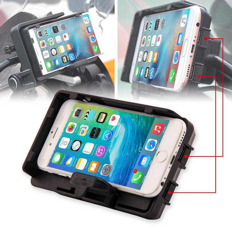 Estelle Motorcycle Phone Mount with USB Charger Mobile Phone holder GPS Navigation Bracket for BMW R1200GS R1250GS LC ADV Adventure F700GS F800GS F750GS F850GS for Honda CRF1000L Africa Twin Accessories - Image 1