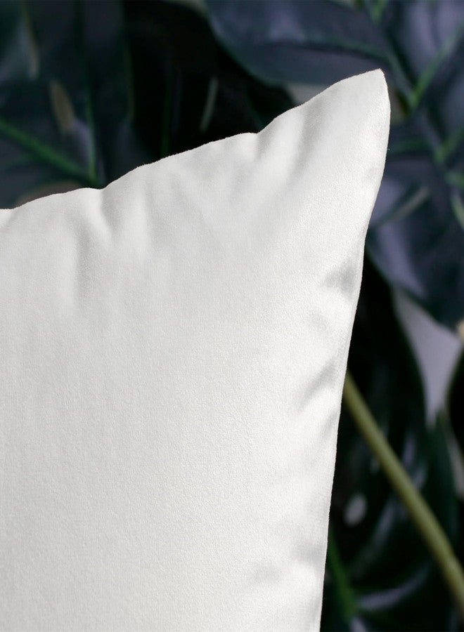 Thmyo 2 Pack Soft Velvet Solid Decorative Square Throw Pillow Covers Cozy Cushion Case for Sofa Couch Bed Car Home Decor(18x18inch/ 45x45cm, White)(Only Pillowcases, No Inserts) - Image 5