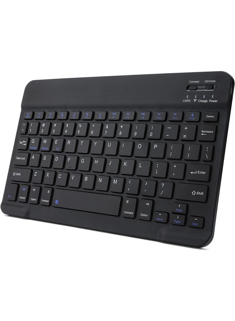 Ultra Slim Bluetooth Keyboard Portable Mini Rechargeable for Apple iPad iPhone Samsung Tablet Phone Smartphone iOS Android Windows 10 inch - Image 1
